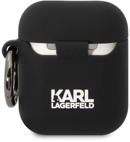 Kopfhörer-Hülle Karl Lagerfeld 3D Logo NFT Choupette Head Silikonhülle für Airpods 1/2 Schwarz ...