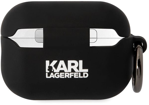 Kopfhörer-Hülle Karl Lagerfeld 3D Logo NFT Karl Head Silikonhülle für Airpods Pro 2 Schwarz ...
