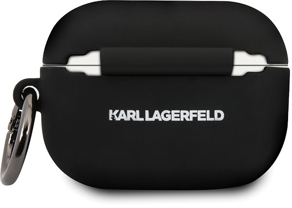 Fülhallgató tok Karl Lagerfeld Choupette tok Airpods Pro-hoz Black Hátoldal