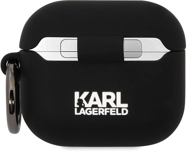 Kopfhörer-Hülle Karl Lagerfeld 3D Logo NFT Karl and Choupette Silikonhülle für AirPods 3 Black ...