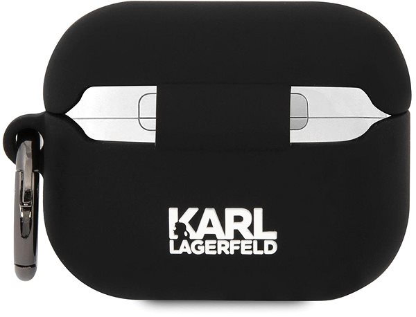 Kopfhörer-Hülle Karl Lagerfeld 3D Logo NFT Karl and Choupette Silikonhülle für AirPods Pro Black ...