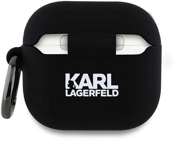 Headphone Case Karl Lagerfeld 3D Logo NFT Choupette Head Silicone Case for AirPods 4 Black ...