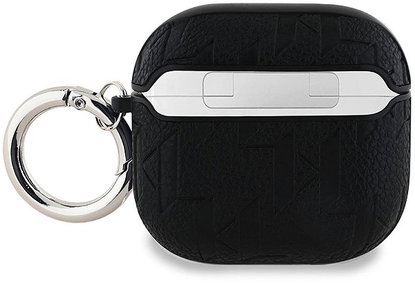 Headphone Case Karl Lagerfeld PU Embossed Karl and Choupette Heads Case for AirPods 4 Black ...