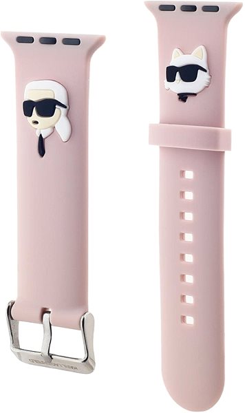 Armband Karl Lagerfeld Karl and Choupette Head NFT für die Apple Watch 42/44/45/49 Pink ...