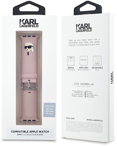 Armband Karl Lagerfeld Karl Head NFT für Apple Watch 38/40/41 Pink ...