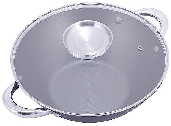 Wok Pan kamille Cast iron wok 32 × 11 cm ...