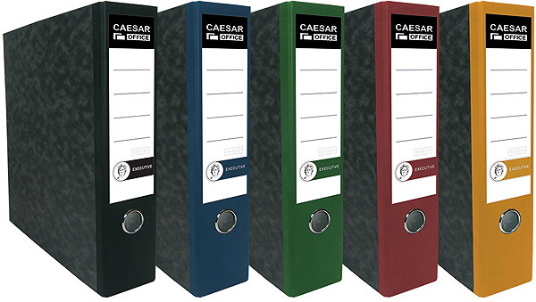 Arch Folder CAESAR OFFICE Executive A4 80 mm, yellow spine ...