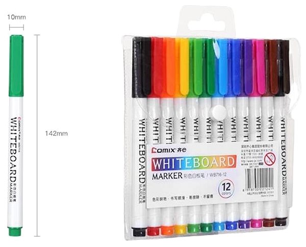 COMIX WB716-12 whiteboard markers - pack of 12 .