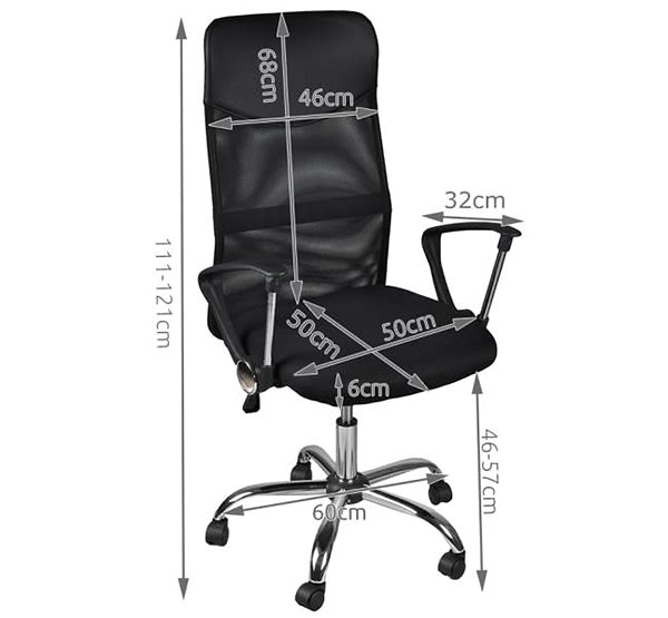 Office Chair Malatec 23236 Office chair Mesh black ...