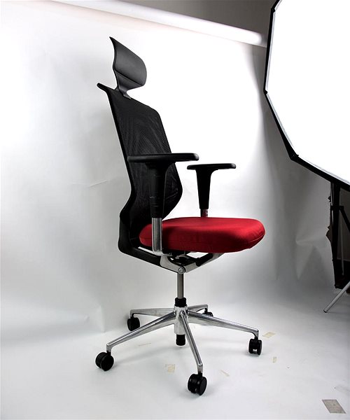 Office Chair Alberto Vitra Meda black-red ...