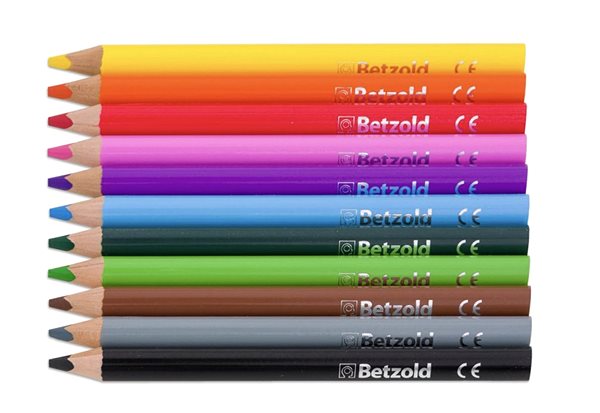 Coloured Pencils Betzold Set of 144 triangular crayons ...