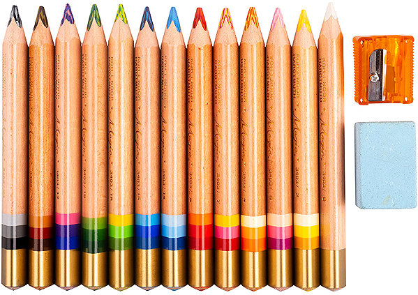 Coloured Pencils KOH-I-NOOR MAGIC 3404/N15 multi-coloured, triangular, set of 12 + 1 ...