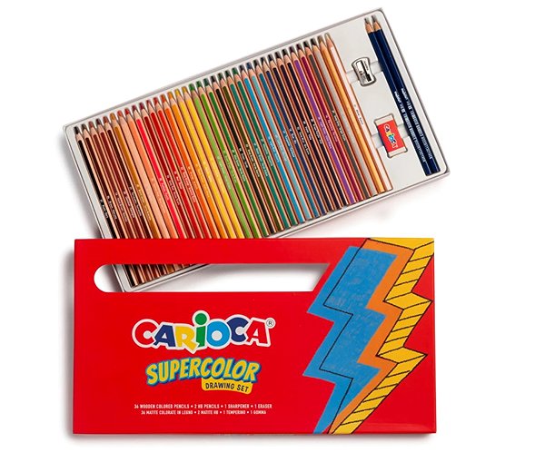 Coloured Pencils Carioca Supercolour drawing set, 40 pcs ...