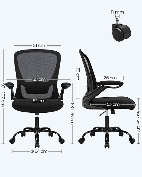 Office Chair SONGMICS Office chair mesh swivel ...