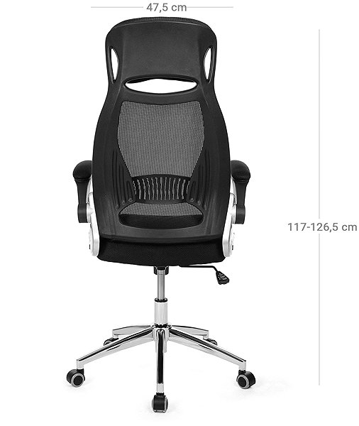 Office Chair SONGMICS Office chair, ergonomic, adjustable, swivel, black ...