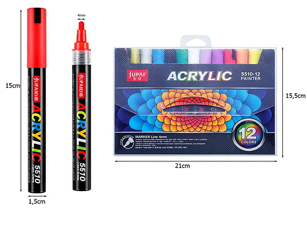 Verk 18322 acrylic markers - set of 12 .