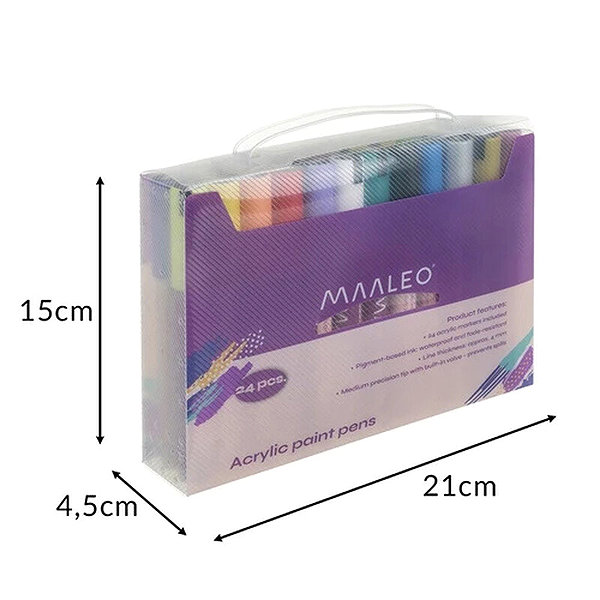 Maaleo 25790 acrylic markers - set of 24 .