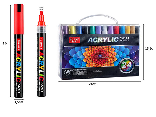 Verk 18322 acrylic markers - set of 24 .