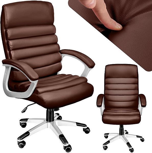 Office Armchair TecTake Paul, brown ...