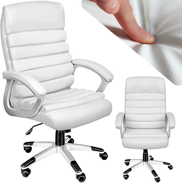 Office Armchair TecTake Paul, white ...