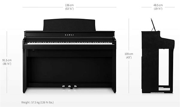 Digitálne piano KAWAI CA401R – Premium Rosewood ...