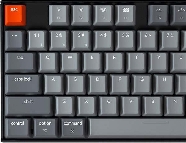 Gaming Keyboard Keychron K8 87 Key Hot-Swappable Gateron Red Switch Mechanical - US Lateral view