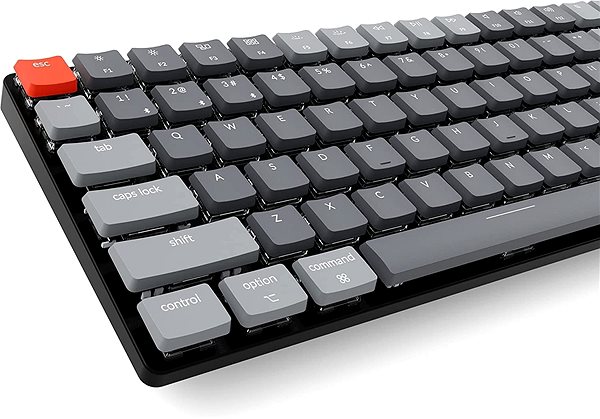 Gaming Keyboard Keychron K3 75% Layout Ultra-Slim Low Profile Hot-Swappable Optical Blue Switch - US Lateral view