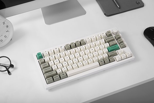 Gaming Keyboard Keychron Q1 Max Swappable RGB Backlight Red Switch Knob Version - White, US ...
