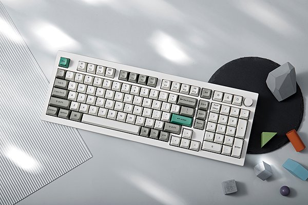 Gaming Keyboard Keychron Q5 Max Swappable RGB Backlight Red Switch Knob Version - White, US ...