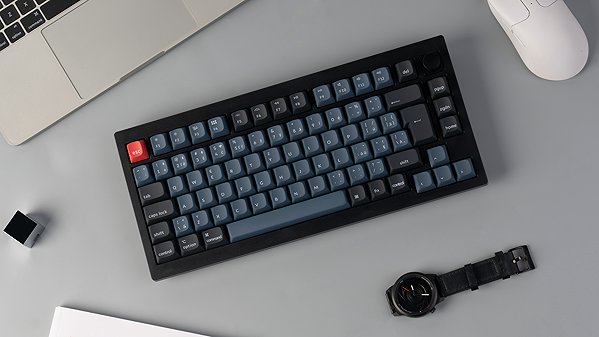 Gaming Keyboard Keychron V1 Max Swappable RGB Backlight Red Switch - Black - Knob Version, CZ/SK ...