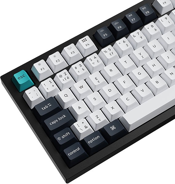 Gaming Keyboard Keychron Q6 Max Swappable RGB Backlight Red Switch Knob Version - Black, CZ/SK ...
