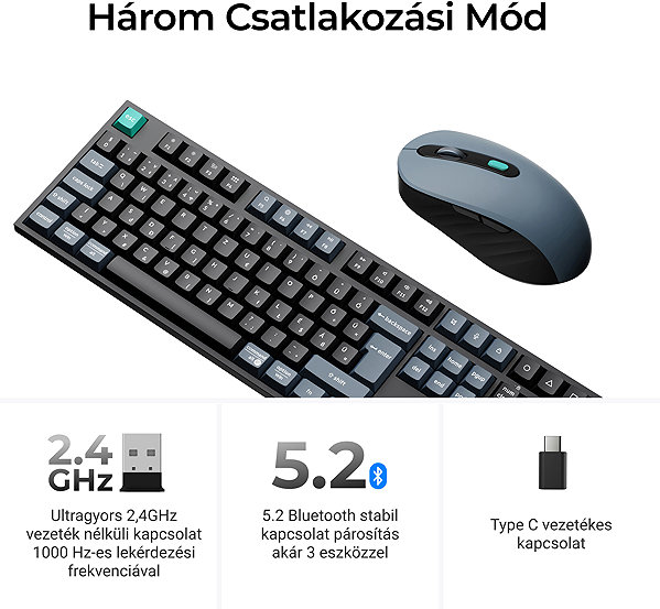Keyboard and Mouse Set Keychron B36 Scissor Switch + Mouse, Black - HU ...