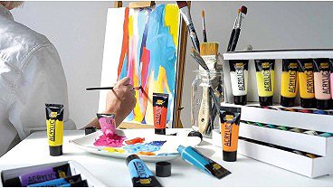 Acrylic paints for canvas KREUL SOLO GOYA, 48 colours, 20 ml in tube .