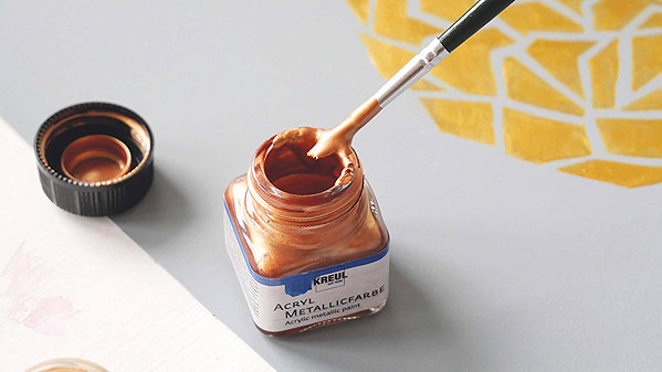 Acrylic paints for canvas KREUL GLAMOUR LIVING metallic, 6 x 20 ml .