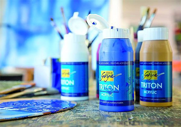 Acrylic paints for canvas KREUL TRITON SOLO GOYA, light ochre, 750 ml .