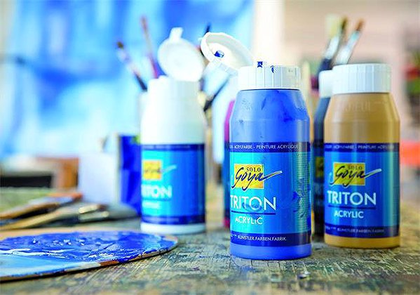 Acrylic paints for canvas KREUL TRITON SOLO GOYA, cerulean blue, 750 ml .
