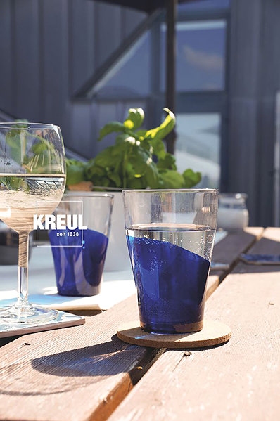 Glasmalfarben KREUL Farbset für Glas und Porzellan CLEAR 6 x 20 ml ...