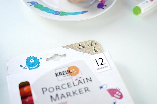 KREUL markers for porcelain, set JUNIOR, 12 colours .