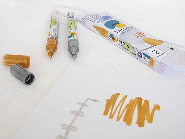 Marker KREUL TRITON edge, 1 - 4 mm, gold und silber ...
