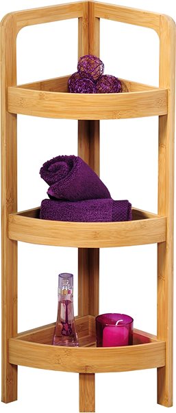 Shelf Kesper Bamboo Shelving Unit corner Screen