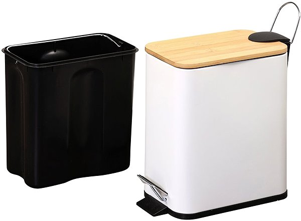 Rubbish Bin KESPER Cosmetic basket with soft closing 5 l, white ...