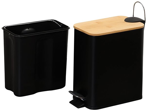 Rubbish Bin KESPER Cosmetic basket with soft closing 5 l, black ...