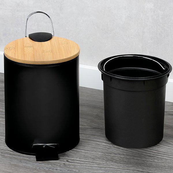 Rubbish Bin Kesper Cosmetic basket with silent closing 3 L, black ...
