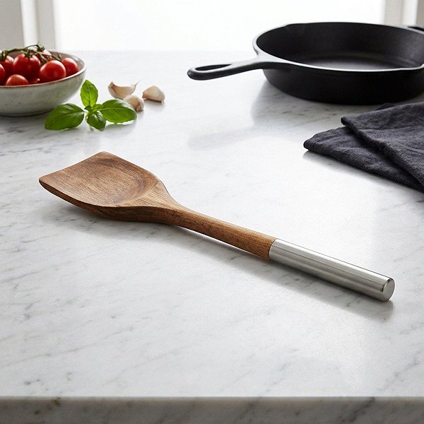 Kochlöffel Kesper Kochlöffel mit Metallgriff, Akazienholz, Akazie, Länge 300 mm, quadratisch Lifestyle