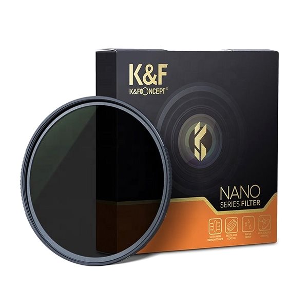 ND filter K & F Concept Nano-X  filter ND4 – 49 mm ...