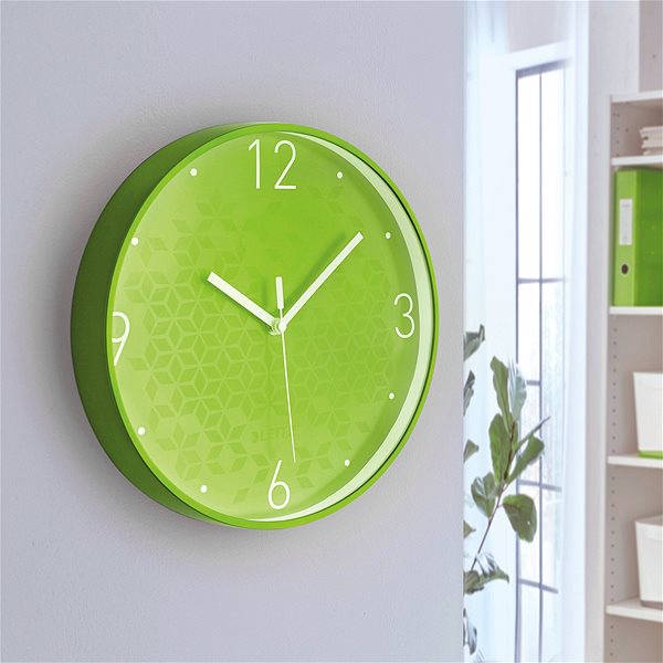 Wall Clock LEITZ Wow 573490 Green Lifestyle