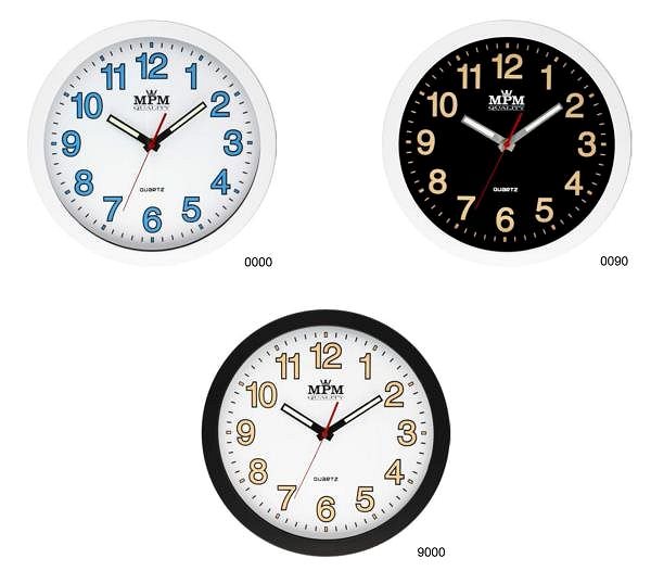 Nástenné hodiny MPM-TIME E01.3104.0000. Vlastnosti/technológia