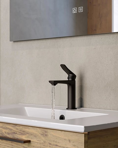 Tap Kielle Nefia 10127104 Basin mixer, matt black ...