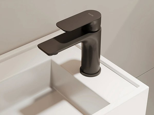 Tap kielle Vega Washbasin Faucet, Matte Black, 10118104 ...