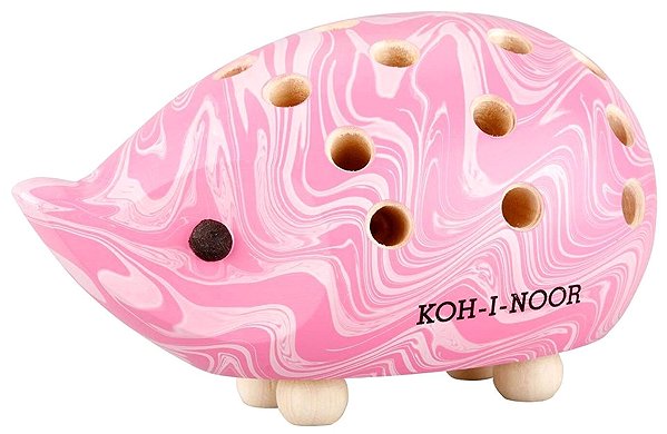 Coloured Pencils KOH-I-NOOR 9960M wooden hedgehog with crayons MAGIC, pink, small 24 colours ...